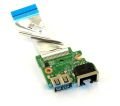 Orijinal Hp Pavilion 719844-001 DA0R65TB6D0 Notebook USB Ethernet Port Board