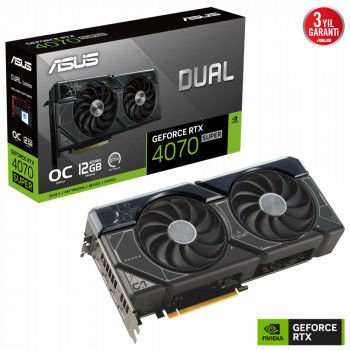 ASUS DUAL-RTX4070S-O12G GDDRX HDMI 3XDP DLSS3 192BİT