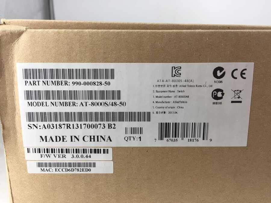 Allied Telesis AT-8000S/48-50 48x 10/100 with 2x1000T 2xSFP Switch