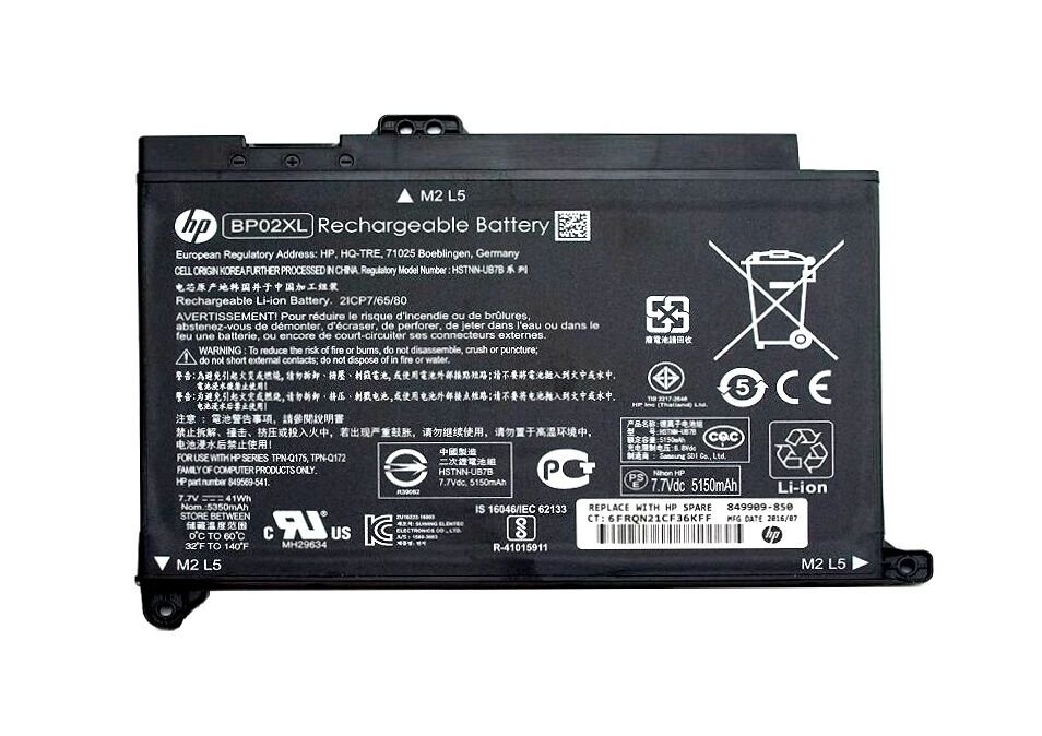 Orijinal HP 849569-421 HSTNN-LB7H HSTNN-UB7B Notebook Laptop Batarya Pil BP02XL