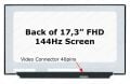 17.3'' 40Pin 144Hz FHD Ultra Slim (1920x1080) Slim Led NV173FHM-NX4 V8.0, B173HAN04.9 NV173FHM-N44 V3.1, N173HCE-G33 REV.C1 LP173WFG(SP)(B1) NV173FHM-N4A, B173HAN04.9 b173han04.7 NV173FHM-NX1 V8.0, b173han04.4 ne173fhm-nx1 Lcd Panel Ekran