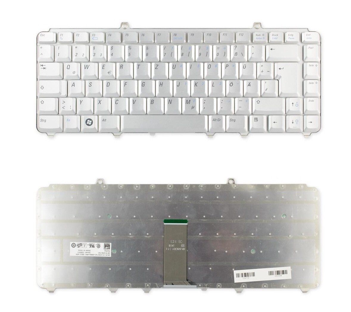 Dell ALMANCA Gümüş Gri Renk PP28L, PP26L, Dell Inspiron 1420, 1520, 1525, 1545 dell xps m1330 m1530 Klavye, Dell Vostro 1400, 1500 Tuş Takımı