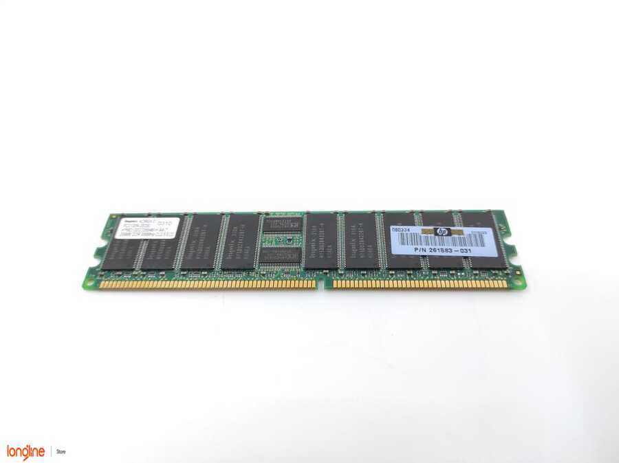 İkinci El Hp DDR DIMM 256MB 266MHZ PC2100R CL2.5 ECC 261583-031