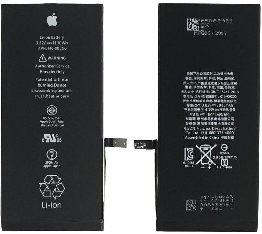 Apple Orijinal iphone 616-00252 616-00253 3.82V 2900mAh 11.10Wh Cep Telefonu Batarya Pil