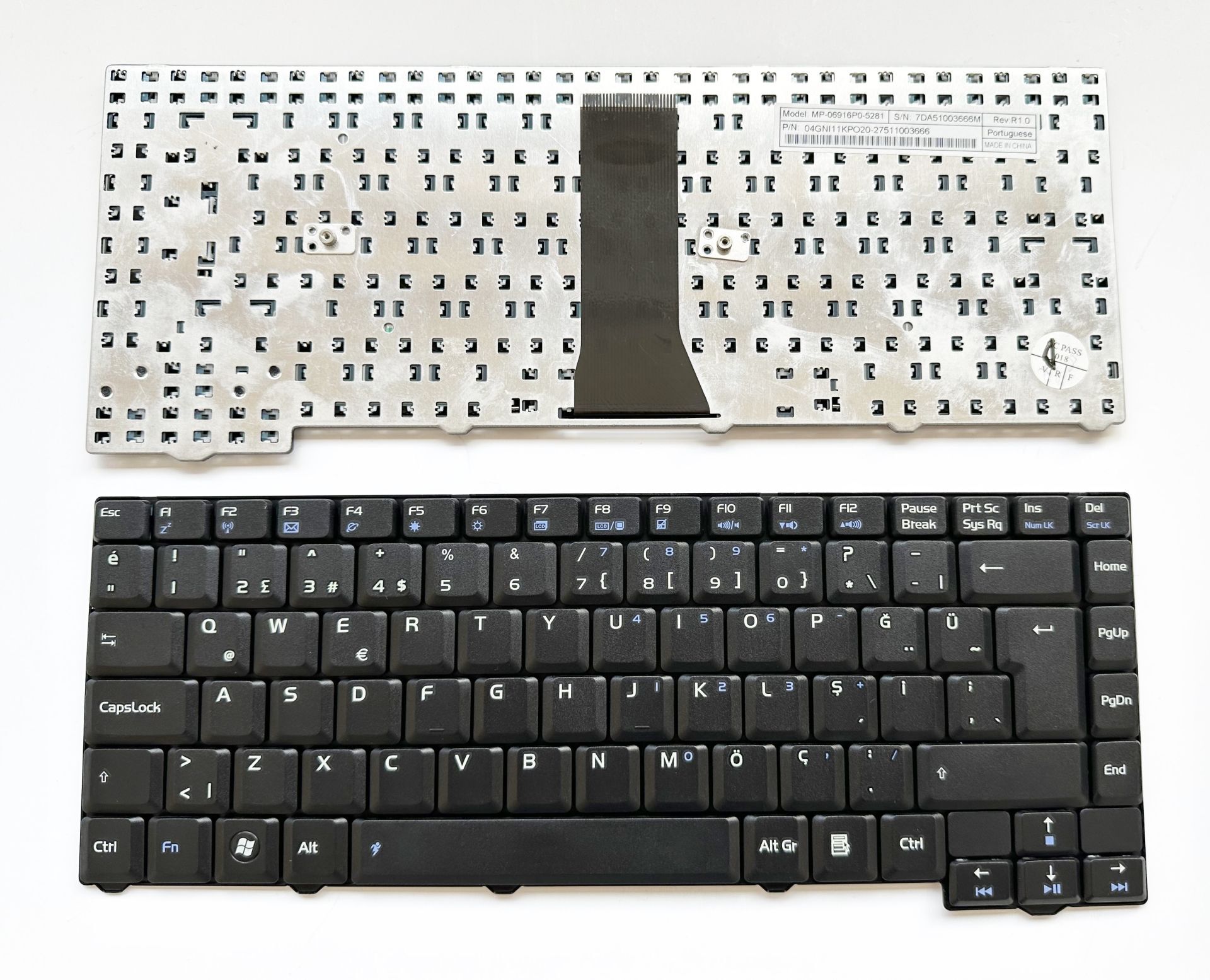 Asus F3A, F3F,F3H, F3J, F3Ja, F3Jc F3F Z53F F3J Z53E Z53H Z53JA Z53JC F3JA F3JC F3JM F3JP Notebook Klavyesi 28 PIN  Q Türkçe Siyah MP-06916TQ-5282, 04GNI11KTU40-1, 9J.N8182.G0T, K012462A1,