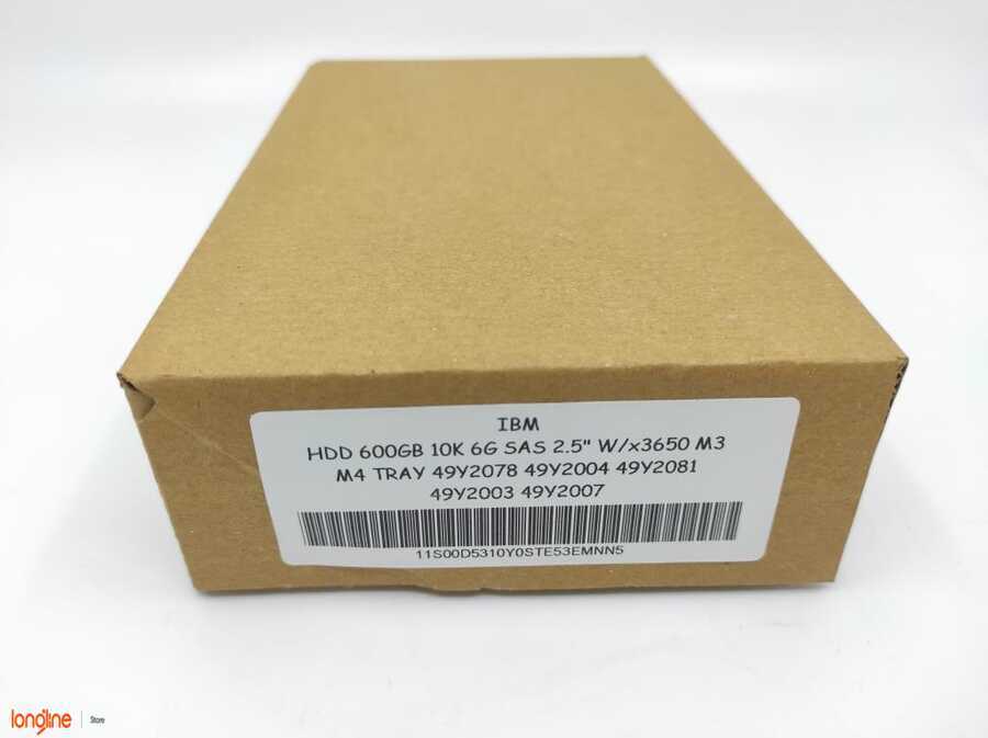 İkinci El IBM HDD 600GB 10K 6G SAS 2.5 x3650 M3 M4 49Y2003 49Y2078 49Y2004
