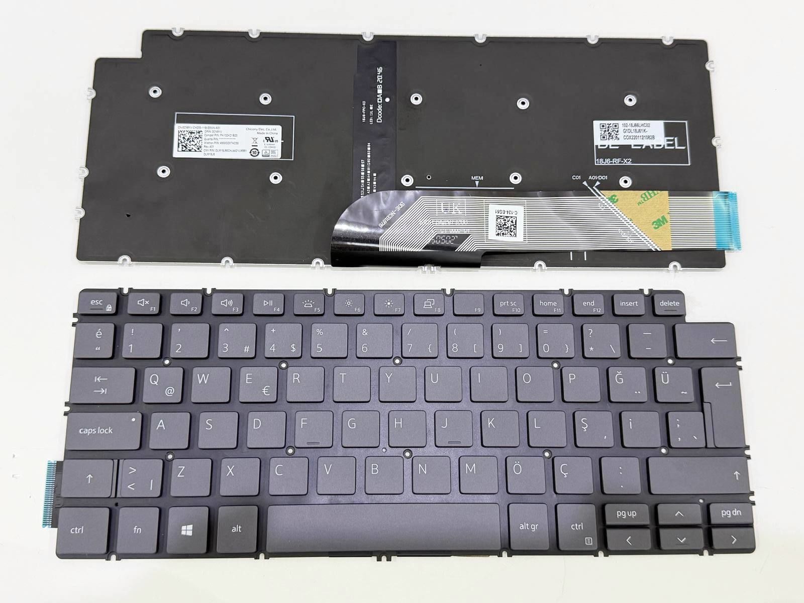 DELL Vostro 3400 3401 3405 5300 5301 5390 5391 5401 5402 5490 02RVRV 02PYG9 P132g Klavye Aydınlatmalı ışıklı Klavye