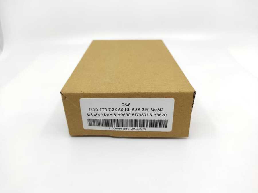 İkinci El IBM HDD 1TB 7.2K 6G SAS 2.5M2 M3 M4 TRAY 81Y9690 81Y9691 81Y3820