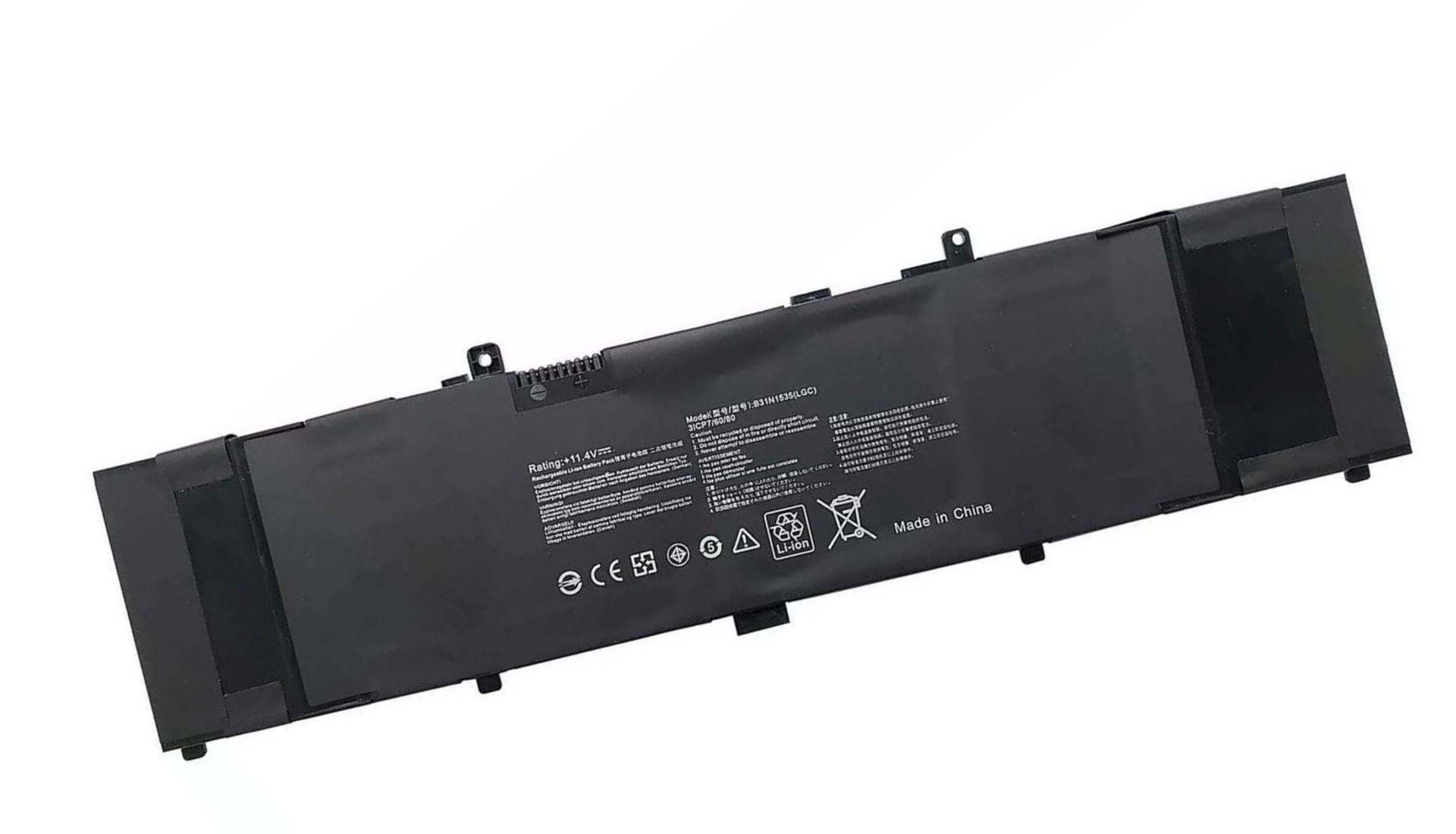 Asus Zenbook UX310, UX310UQ UX410, B31N1535 UX310 UX310UA UX310UF UX410 UX410UA UX410UQ U4000U U400UQ UX410UF RX310U Batarya A+++ Pil  Muadil 11.4v 3900Mah 44wh
