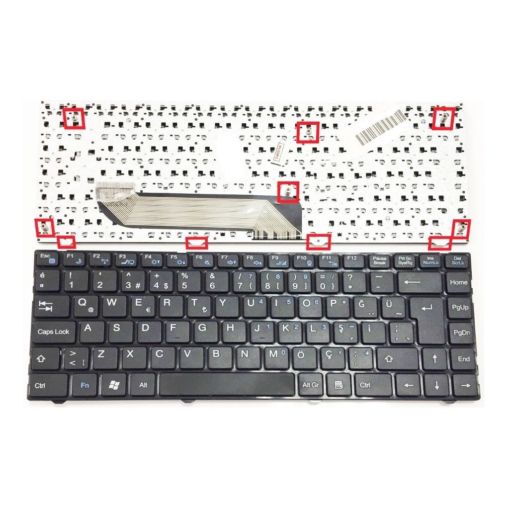 Orjinal Casper Nirvana X300V CN.TKP-987A L4B-Y01 Notebook Klavye Laptop Tuş Takımı - Siyah
