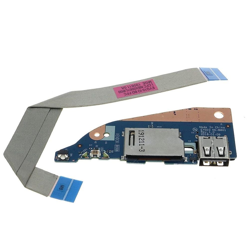 Lenovo Orijinal 5C50R08719 NS-B601 NBX0001LW10 Tetik Power Buton SD Kart USB Port Board