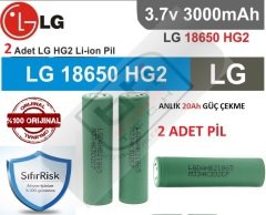 SONY VTC 6 MUADİLİ LG HG 2 INR 18650 Li-Ion 3000 mAh pil