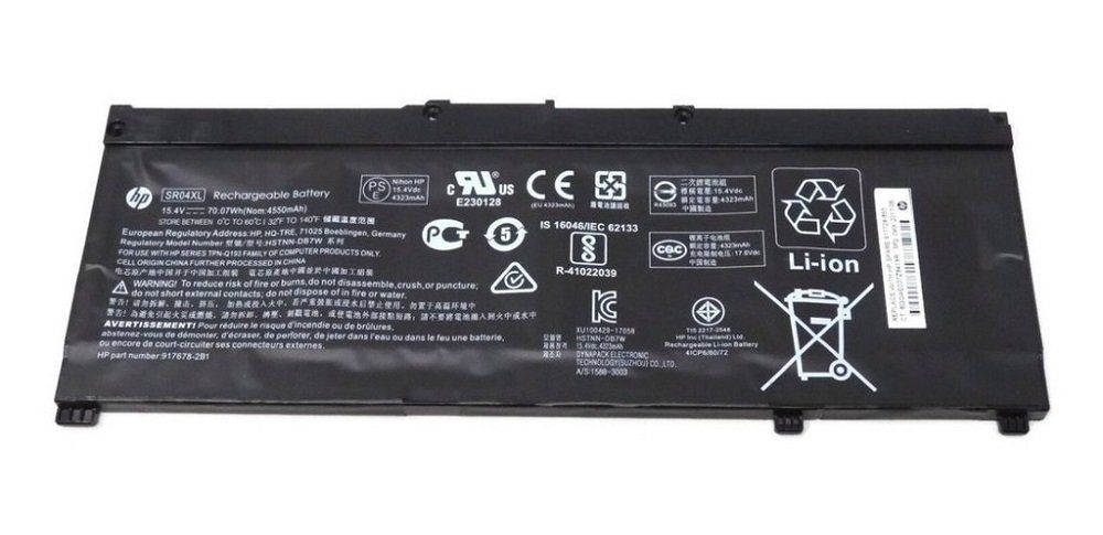 HP OMEN 15-dc, 15-ce 15-CX 15-cb, TPN-Q211 TPN-C133 HSTNN-DB8Q L08934-2B1, L08855-855 SR04XL SR03XL TPN-Q193, TPN-Q194 HSTNN-DB7W TPN-C133, TPN-C134 HP SR04XL 917724-855 OMEN 15-CE 15-DC 15.4V 70WH SR04XL 4550Mah Batarya Pil Orjınal