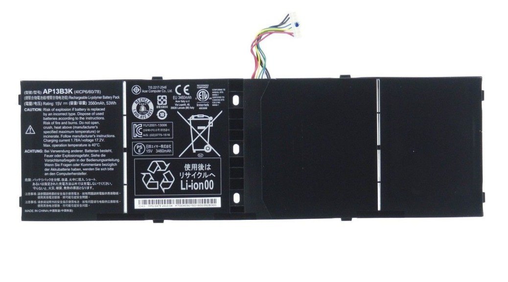 Orjinal Acer AP13B3K (4ICP6/60/78) 3560 mAh Laptop Bataryası Pili
