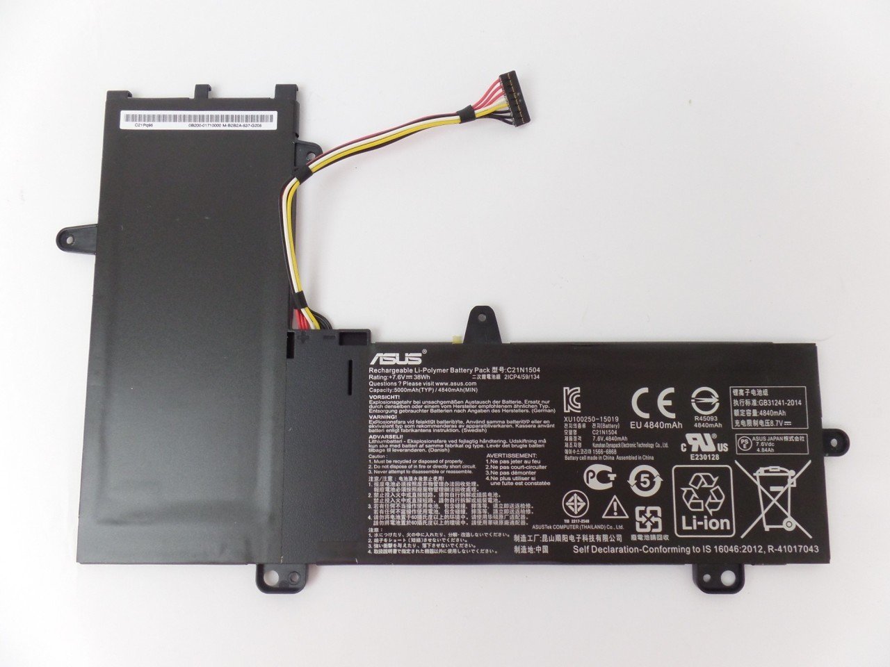 Orijinal Asus Transformer Book E502 E205SA TP200 TP200SA Batarya Pil C21N1504