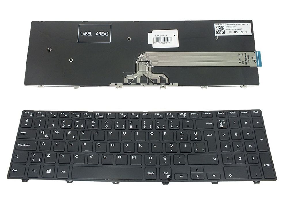 Orijinal Dell inspiron 17-5000 5551 5555 5558 5559 Klavye Tuş Takımı CN-08XN93