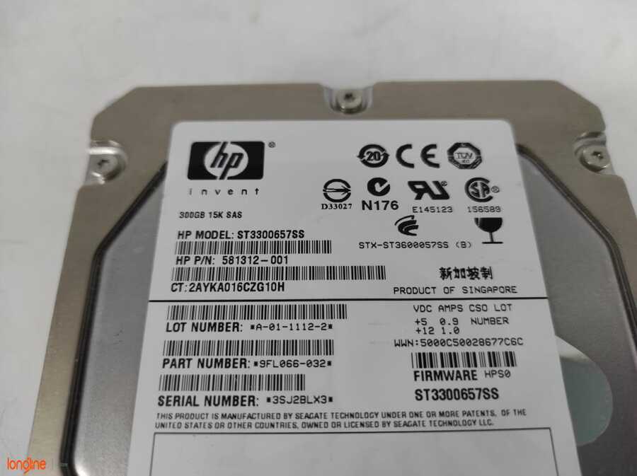 İkinci El HP 300GB 3.5'' AJ736A 480938-001 481272-001 15K msa2 dp SAS HDD