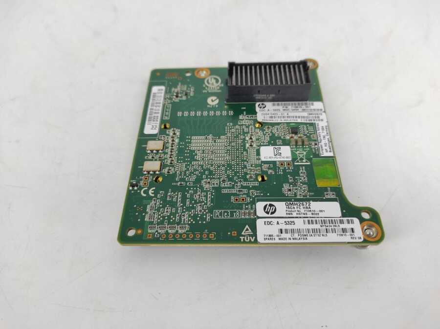HP NETWORK ADAPTER MEZZANINE 16Gb FC DP HBA FOR BLc QMH2672 710608-B21 711305-001 710610-001