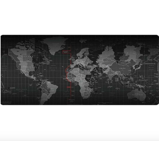 Gaming Mousepad Oyuncu Kaydırmaz Mouse Pad 70x30 Cm Dünya Haritalı