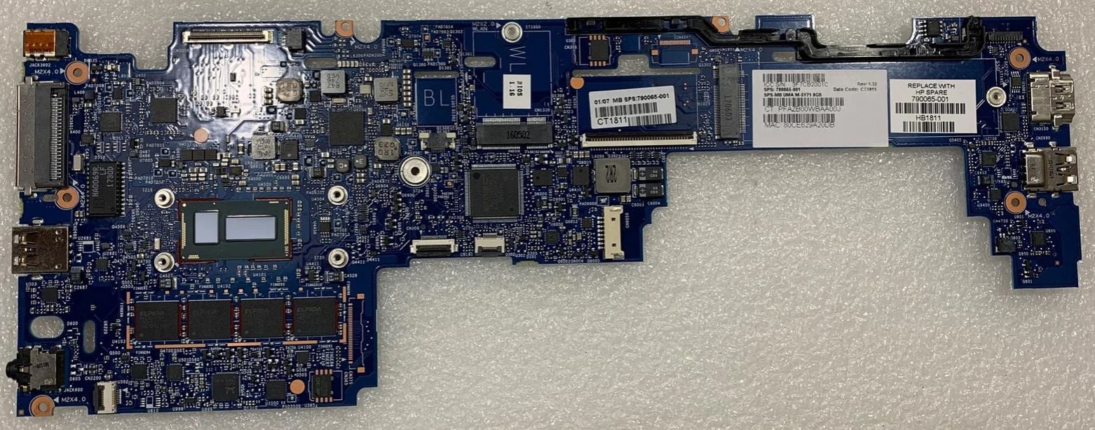 HP Elitebook Folio 1020 G1 6050A2646201 M-5Y71 790065-601 Laptop Anakart
