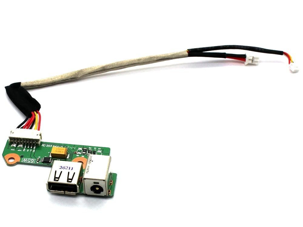 Orijinal HP Pavilion DV6000 DV6500 DV6700 DC Power Jack USB Port Board Kablolu