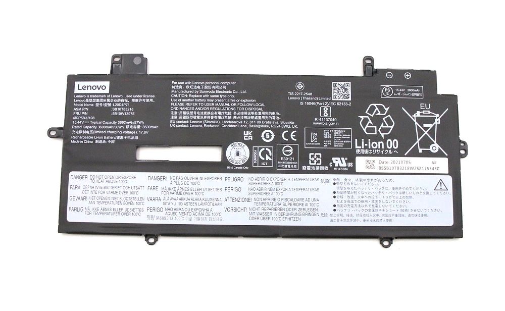 Lenovo Orijinal ThinkPad 5B10W13975 5B10W13974 Notebook Batarya Laptop Pil