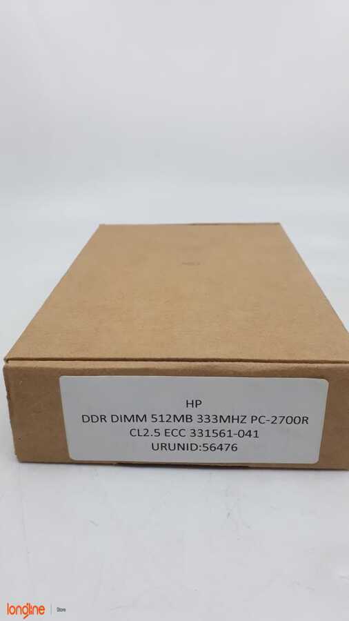 İkinci El HP DDR DIMM 512MB 333MHZ PC-2700R CL2.5 ECC 331561-041