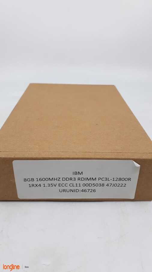 İkinci El IBM 8GB PC3-12800 DDR3-1600MH ECC 00D5038 47J0222 00D5036