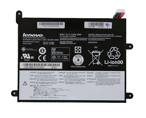 Orjinal Lenovo ThinkPad 1838 Tablet Batarya Pili 42T4963