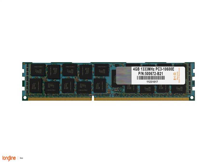 Longline DDR3 UDIMM 4GB 1333MHz PC3-10600E 2RX8 1.5V ECC CL9 500672-B21 500210-071 501541-001