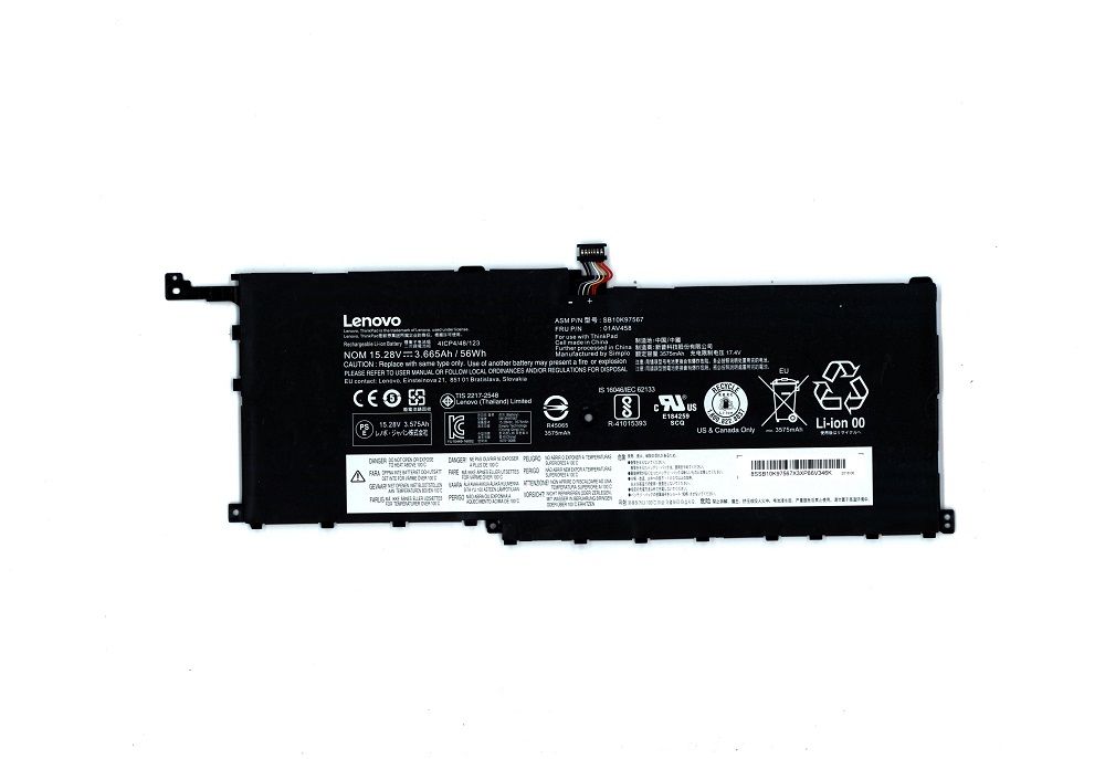 Orijinal Lenovo Thinkpad X1 Carbon Gen4 Notebook Batarya Laptop Pili 01AV439