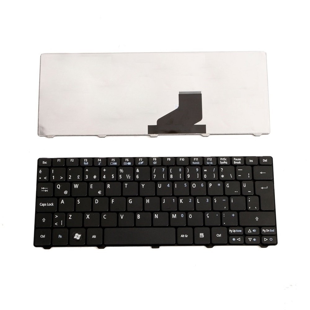 Acer Aspire ONE 522 D270 KAV70 PAV01 P0VE6 POVE6 ZE6 ZE7 ZH9 Notebook Klavye Laptop Tuş Takımı - Siyah