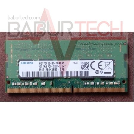 Orijinal Samsung 4GB PC4 2133MHz DDR4 Laptop Ram (M471A5143EB0-CPB)