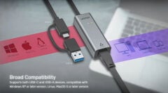 UNITEK HİBRİT USB-C/USB-A 2.5 GİGABİT ETHERNET ADAPTÖRÜ (U1313CGY01)