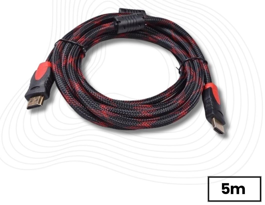 5M Hdmi Kablosu 1.4b 3D Örgü Hdmi Görüntü Kablosu 5 Metre