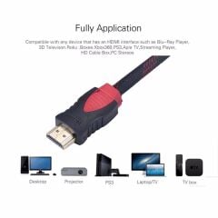 15M Hdmi Kablosu 1.4b 3D Örgü Hdmi Görüntü Kablosu 15 Metre