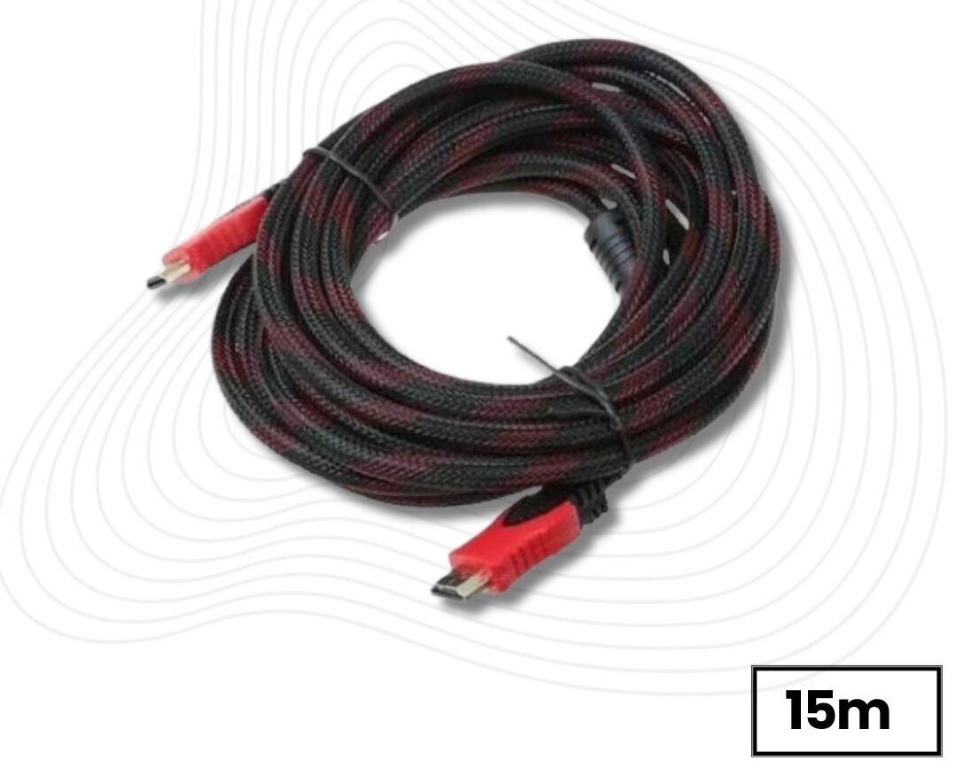 15M Hdmi Kablosu 1.4b 3D Örgü Hdmi Görüntü Kablosu 15 Metre