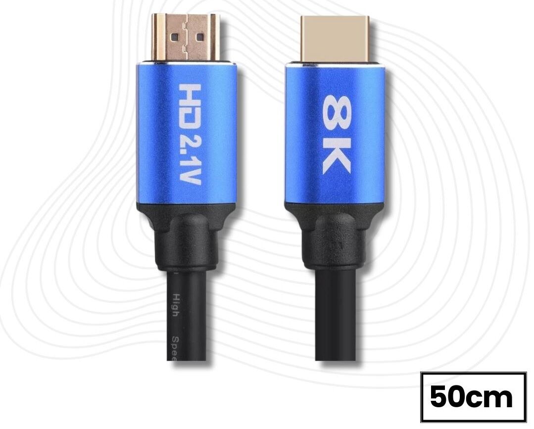 8K Ultra HD 2.1V 48Gbps Altın Kaplama Hdmi Kablo UHD 0.5 Metre