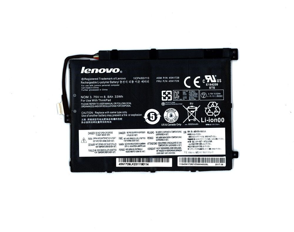 Orijinal Lenovo ThinkPad 10 Serisi 20C1 20C3 Notebook Batarya Laptop Pil