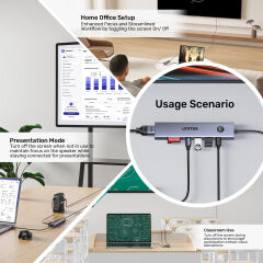 UNITEK UHUB S7 PRO 7 IN 1 5GBPS USB-C HUB (H1124AGY01)