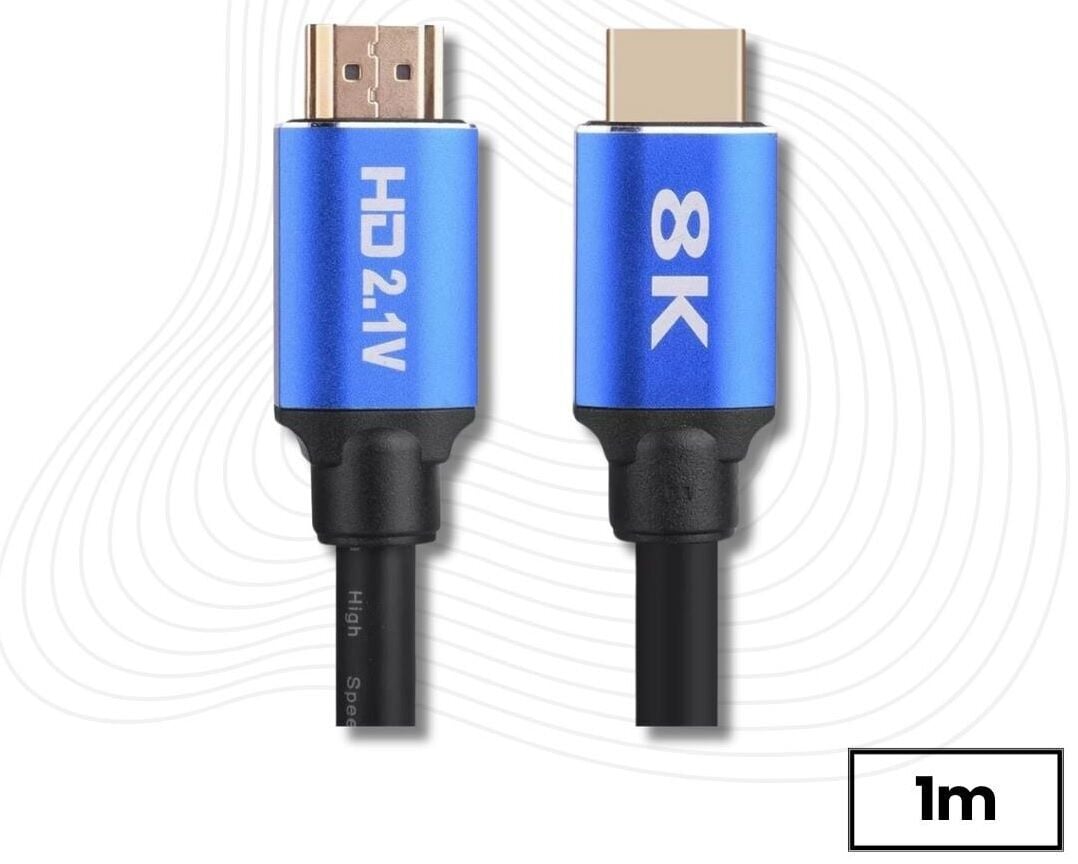8K Ultra HD 2.1V 48Gbps Altın Kaplama Hdmi Kablo UHD 2 Metre