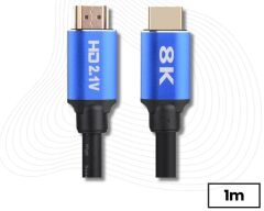 8K Ultra HD 2.1V 48Gbps Altın Kaplama Hdmi Kablo UHD 2 Metre