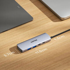UNITEK UHUB Q4 4 PORT 10GBPS USB-C HUB (H1112DGY01)