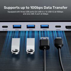 UNITEK UHUB15+ USB-C 4K BAGLANTI ISTASYONU (D1106AGY01)