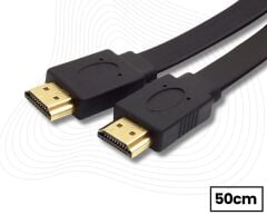 Yassı Flat Slim Hdmi Kablo Uyumlu 4k Full Hd 4k 60hz 2.0 Uyumlu 0.5M