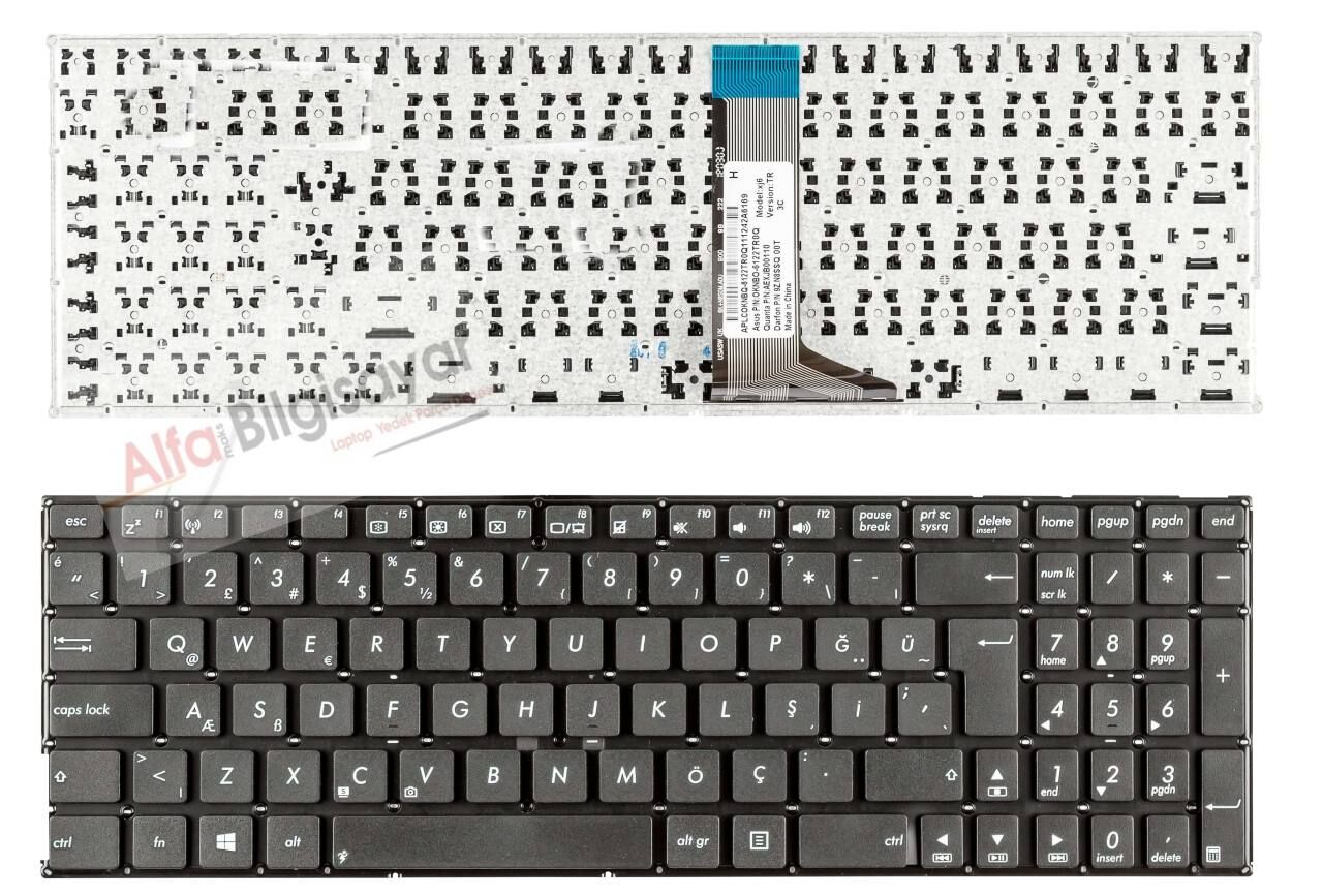 Asus K555 X555 A555 X554 K555L K555LN X555DA X555DG X555LA, X555LB, X555LD, X555LF, X555LI, X555LJ, X555LN, X555LP, X555UA, X555UB, X555UF, X555UJ, X555YI    K555 K555L K555LA K555LB K555U K555UB K555L K555LN  Türkçe  Klavye, Tuş Takımı