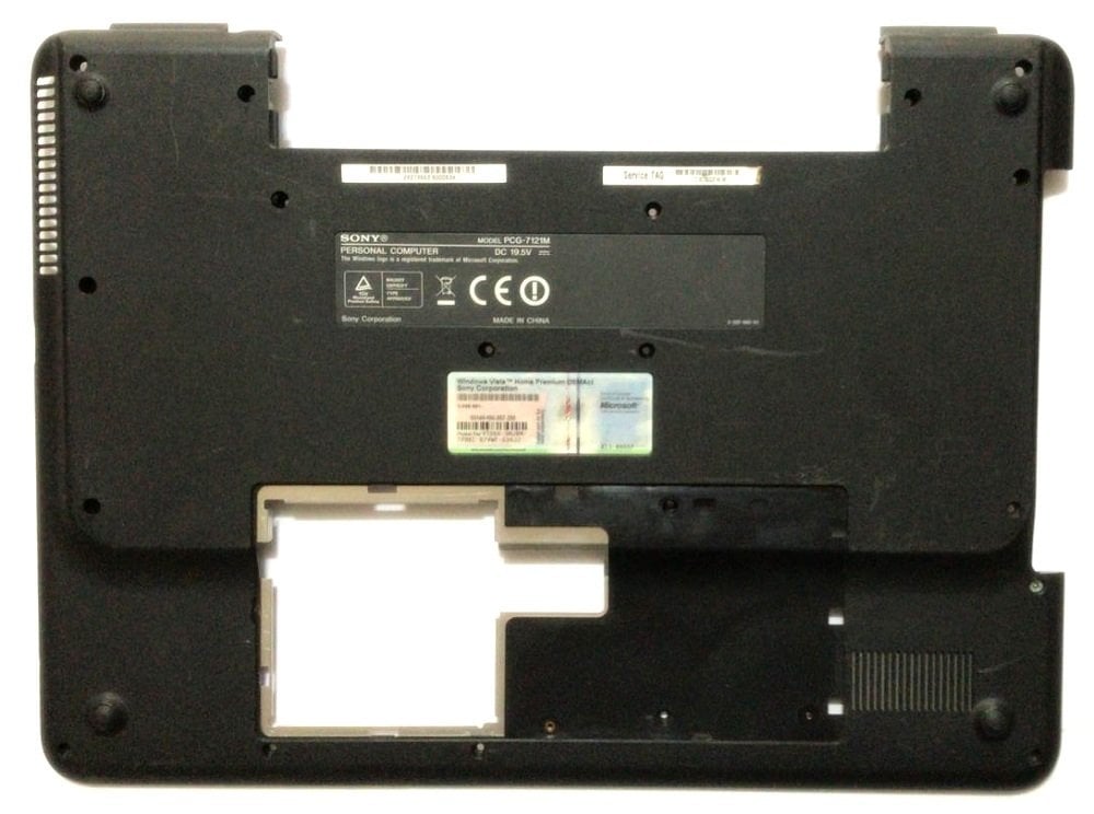 Sony Vaio VGNNR VGN-NR PCG-7121M Alt Kasa Bottom Case 3-287-886-01