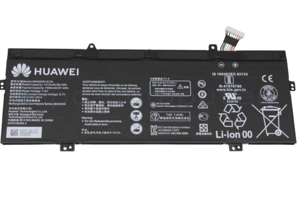 Huawei Matebook X Pro HB4593R1ECW  Orijinal Laptop Batarya