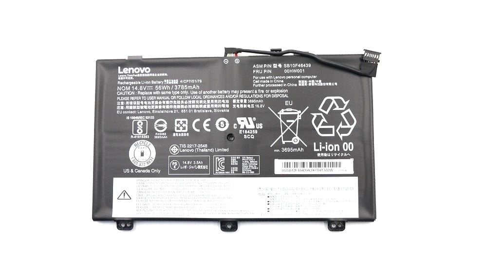 Orijinal Lenovo ThinkPad SB10F46438 SB10F46439 Notebook Batarya Laptop Pil