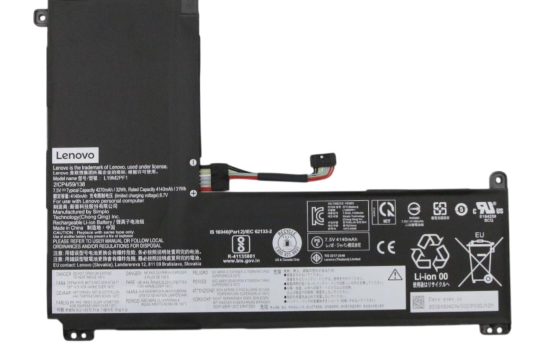 Lenovo Ideapad 1-11IGL05 L19M2PF1 Orijinal Laptop Batarya